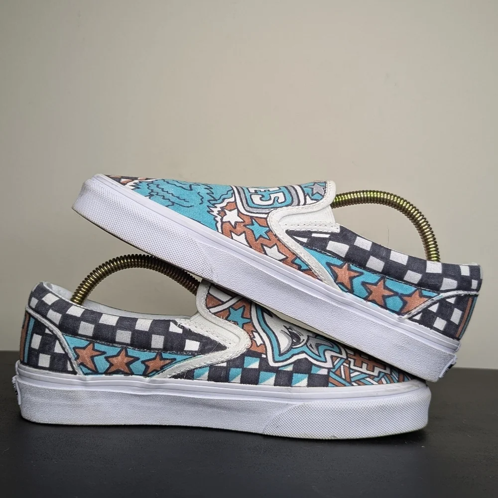 Vans Classic Slip On‎ Philadelphia Eagles Graphic Sneakers Shoes